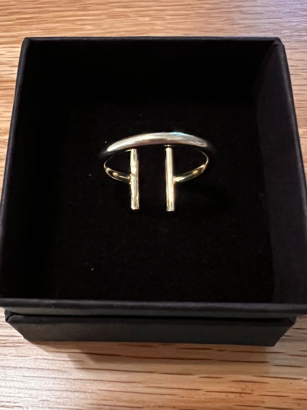 14k gold Parallel Bars Ring - Picture 2 of 4